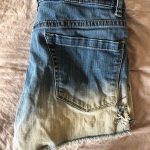 Blank NYC cut off distressed Ombré shorts